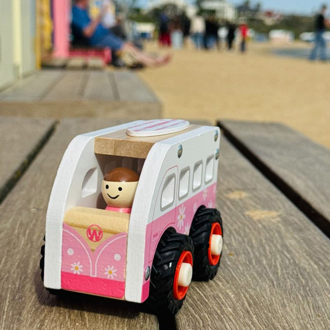 Pink Wooden Kombi Van