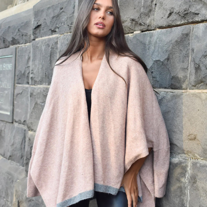 Pink Wool Blend Cardigan