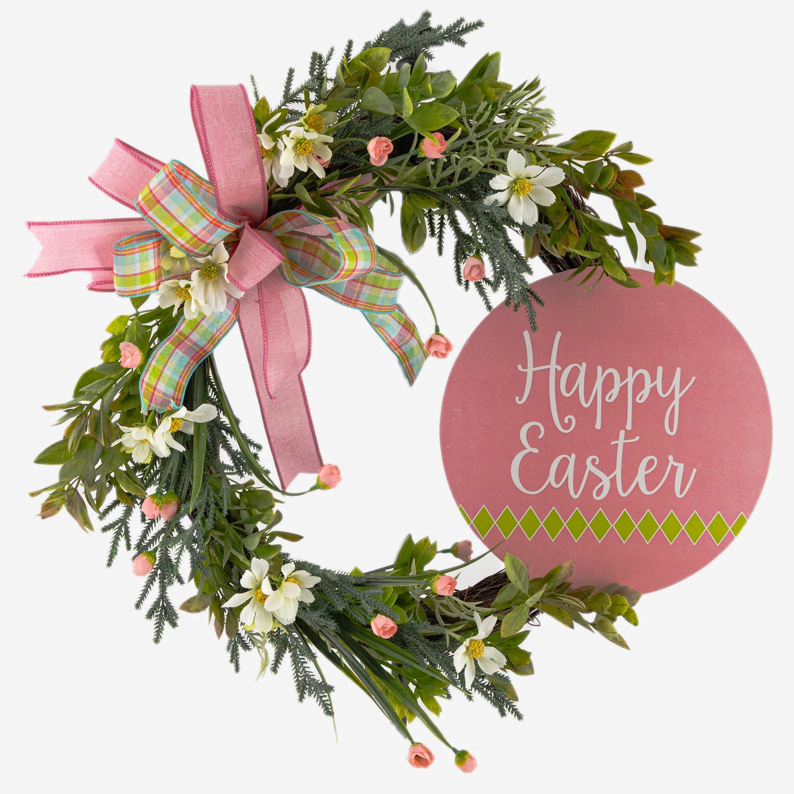 Daisy and Rose Easter Wreath