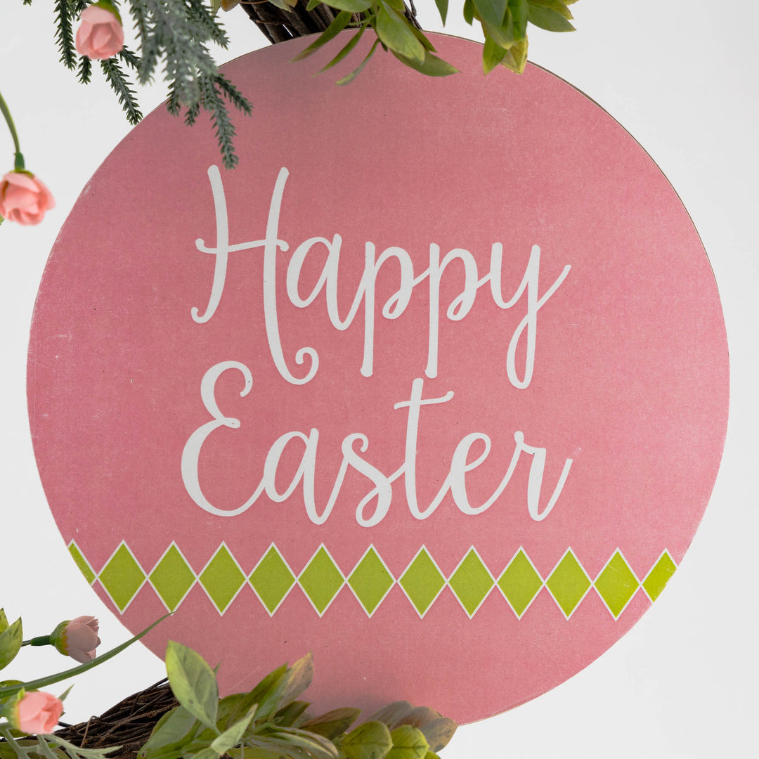 Daisy and Rose Easter Wreath