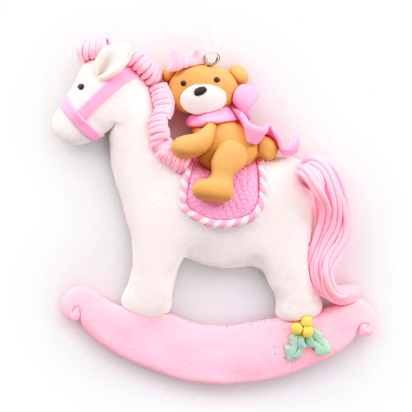 Pink Rocking Horse hanging Ornament