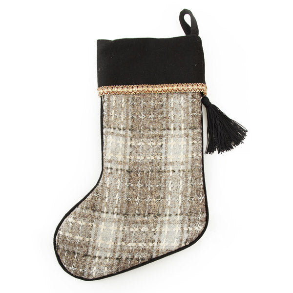 Personalised Plaid Christmas Stocking Back