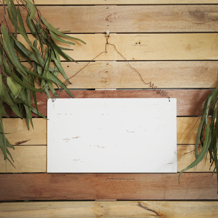 Blank Wooden Craft Plaque with Wire Hanger