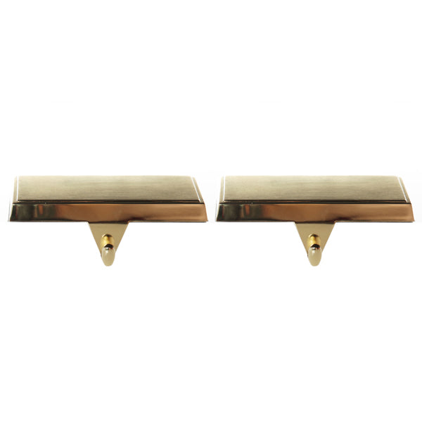 Plain Gold Stocking Hanger - Set of 2 