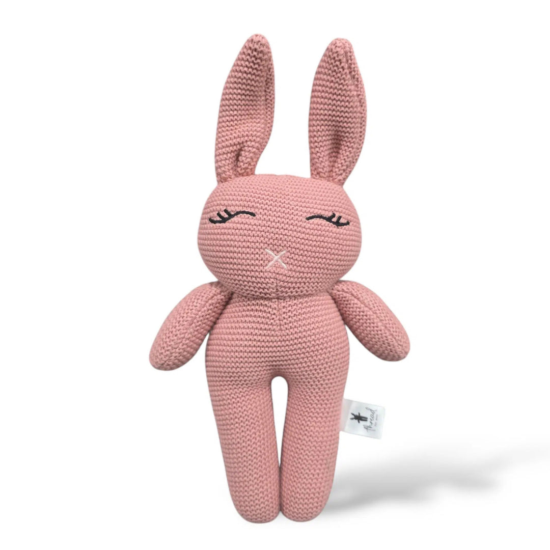 Plush Knitted Bunny - Raspberry Ripple Bunny