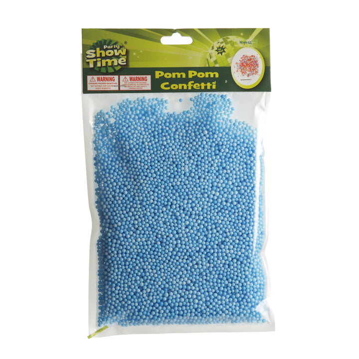 Pom Pom Foam Confetti-Blue