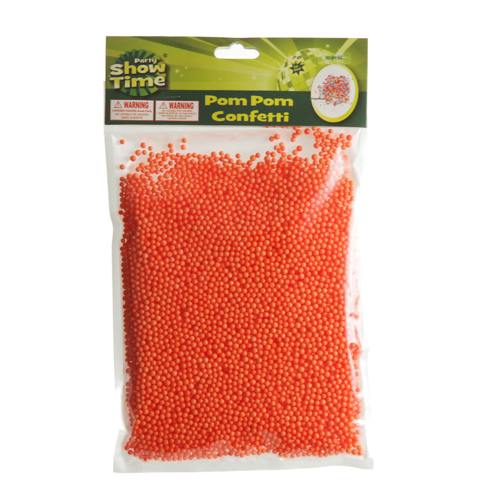 Pom Pom Foam Confetti-Orange