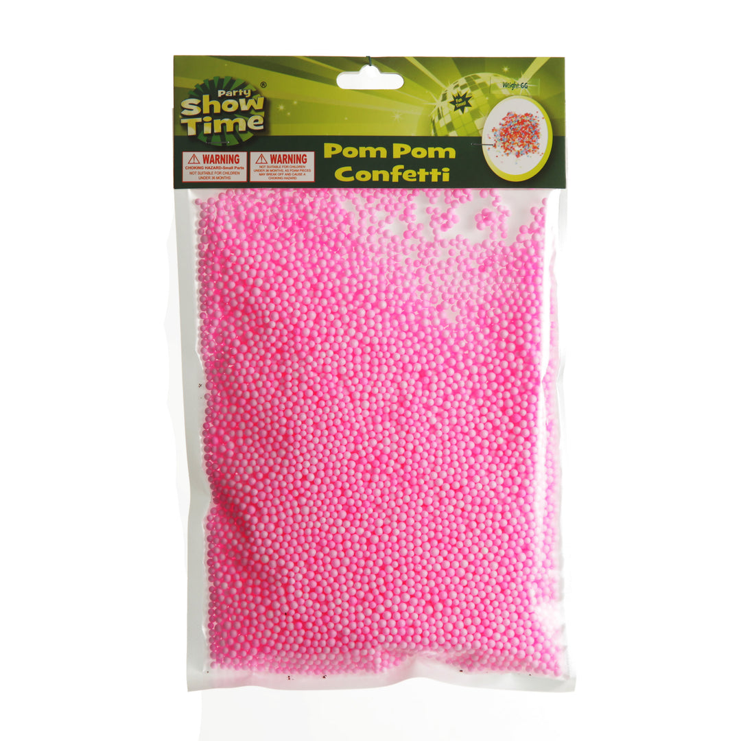 Pom Pom Foam Confetti-Pink