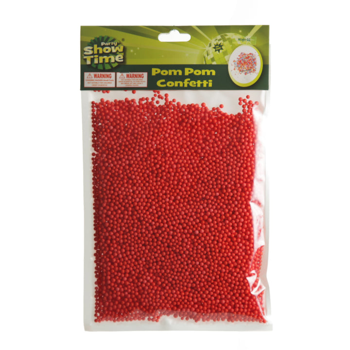 Pom Pom Foam Confetti-Red