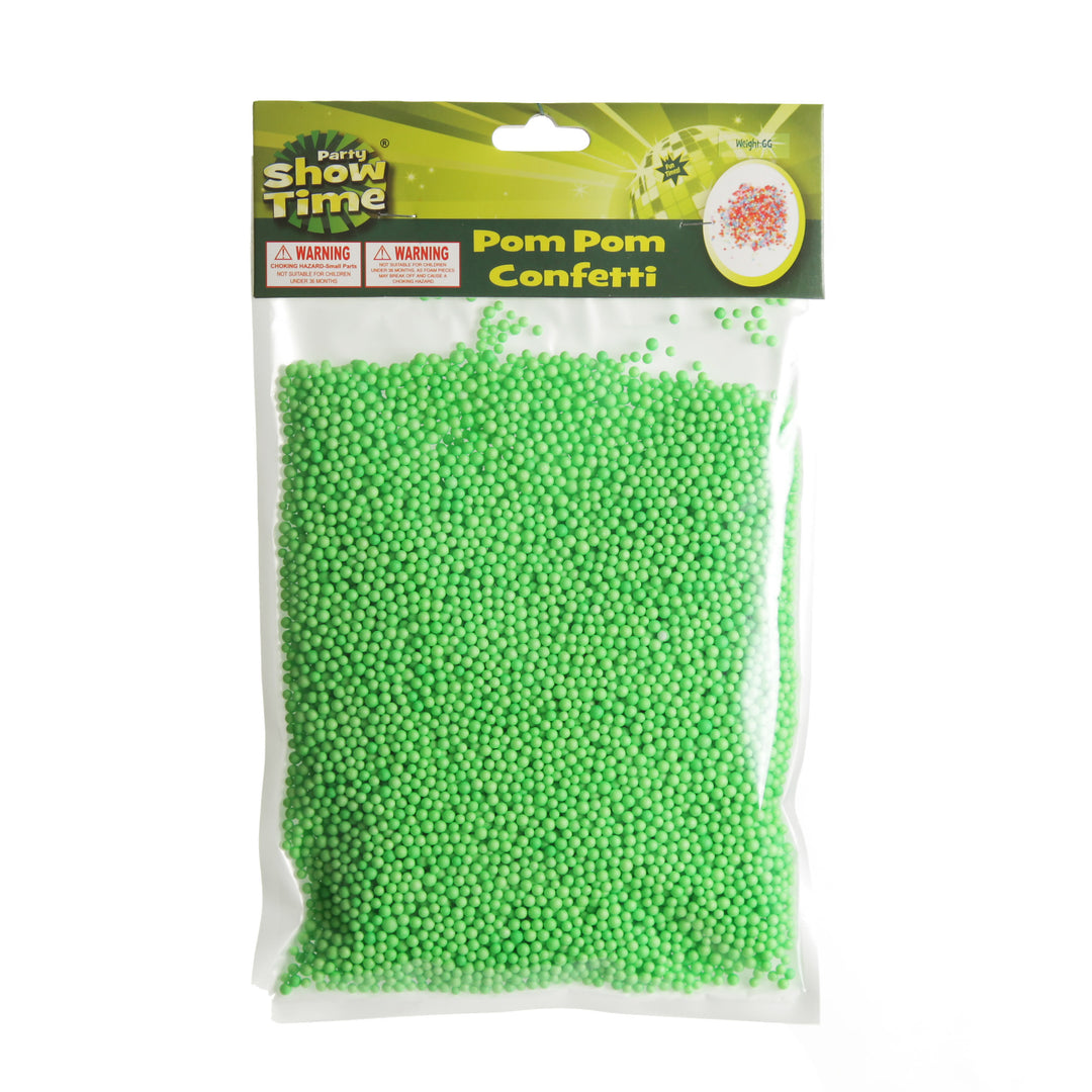 Pom Pom Foam Confetti-Green