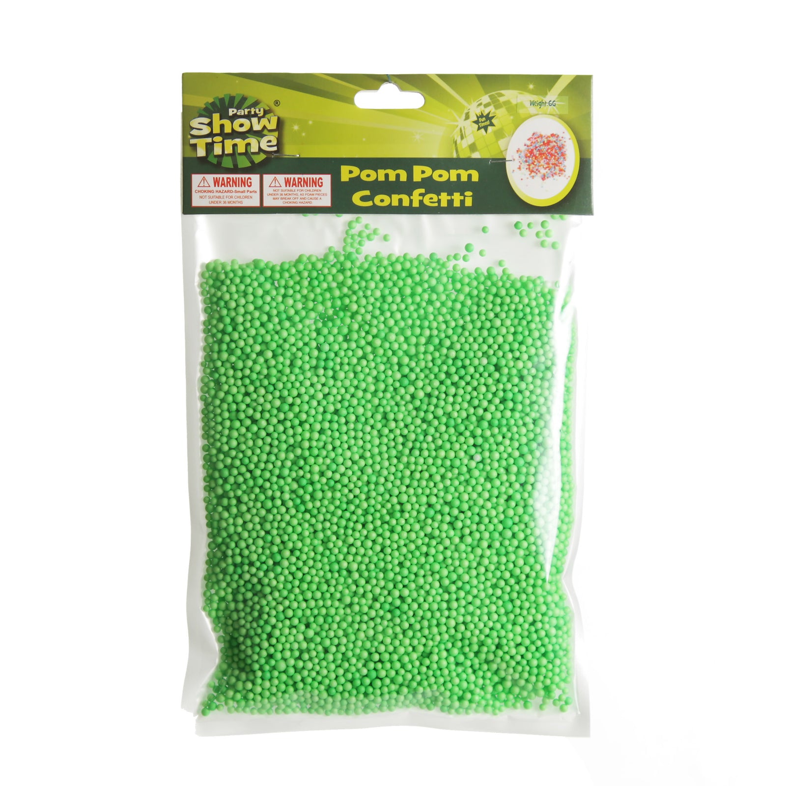 Pom Pom Foam Confetti-Green