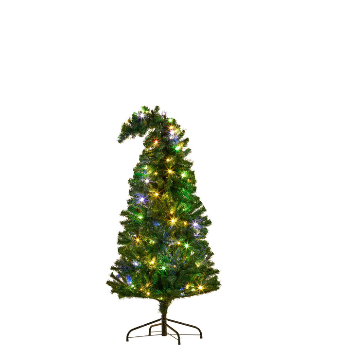 Pre-Lit LED Bad Santa Bent Top Christmas Tree 122cm (4ft)