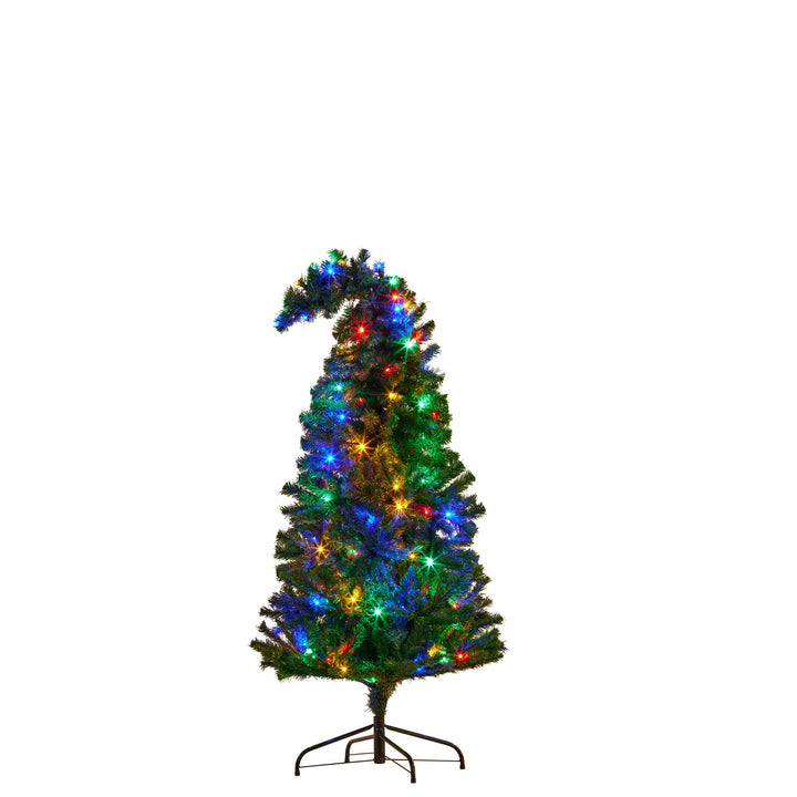 Pre-Lit LED Bad Santa Bent Top Christmas Tree 122cm (4ft)