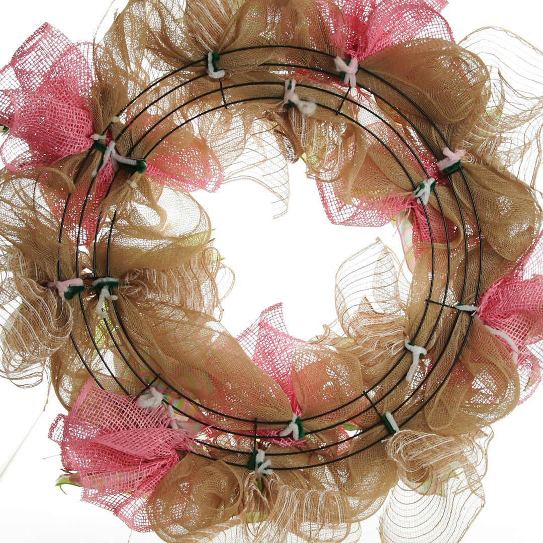 Pretty and Pink Blessed Easter Wreath Back

