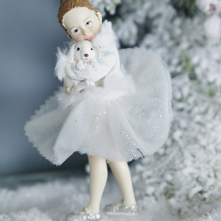 Ballerina and Bunny Ornament
