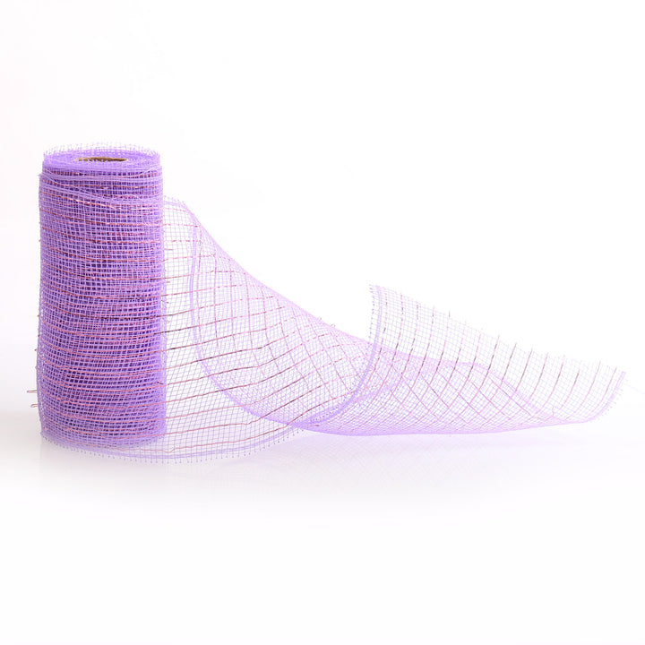 Purple Metallic Thread Decomesh Roll