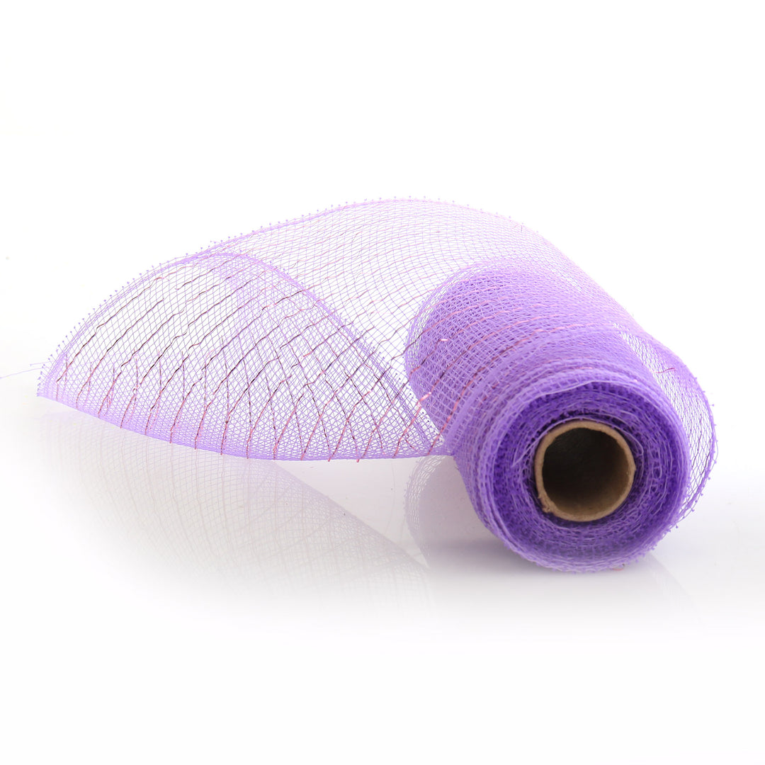 Purple Metallic Thread Decomesh Roll