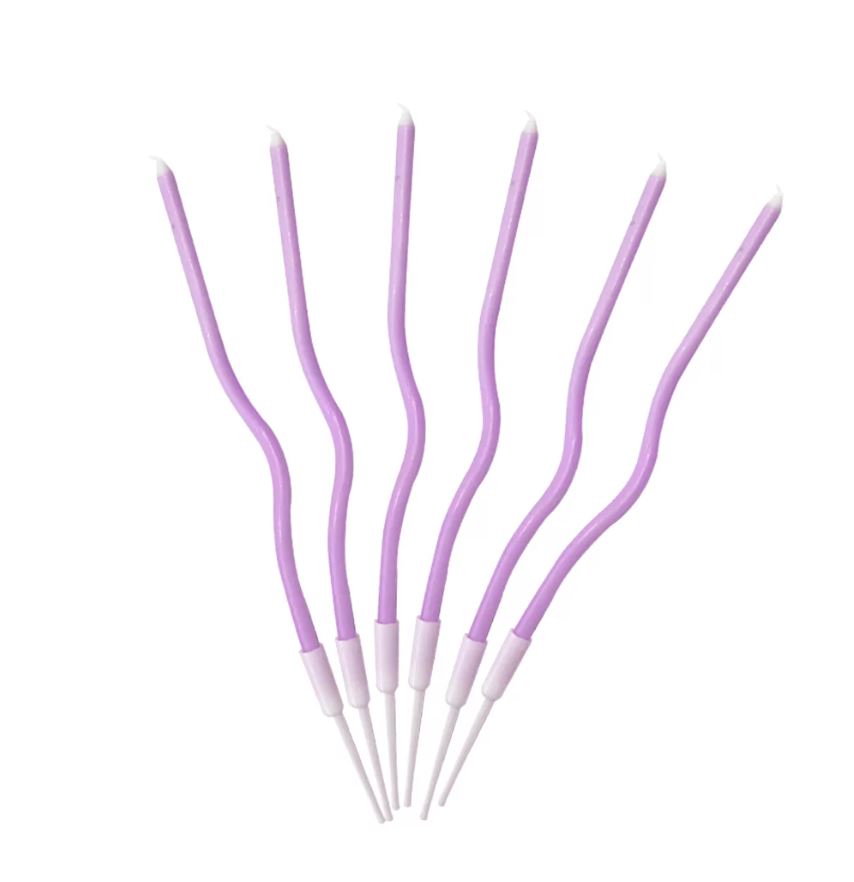 Purple Curve Candle Set - 6 pack