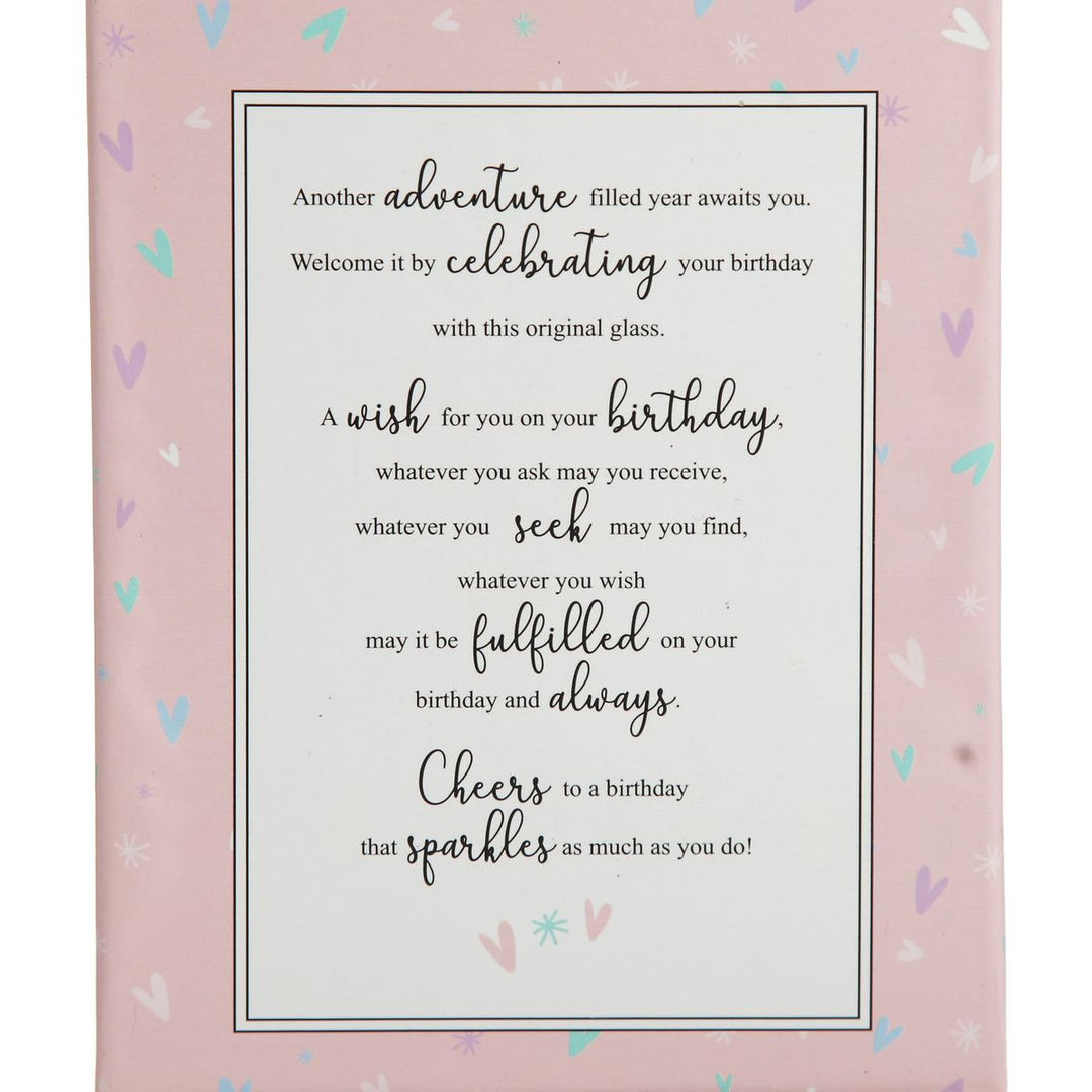 Pastel Iridescent 40th Birthday Wine Glass