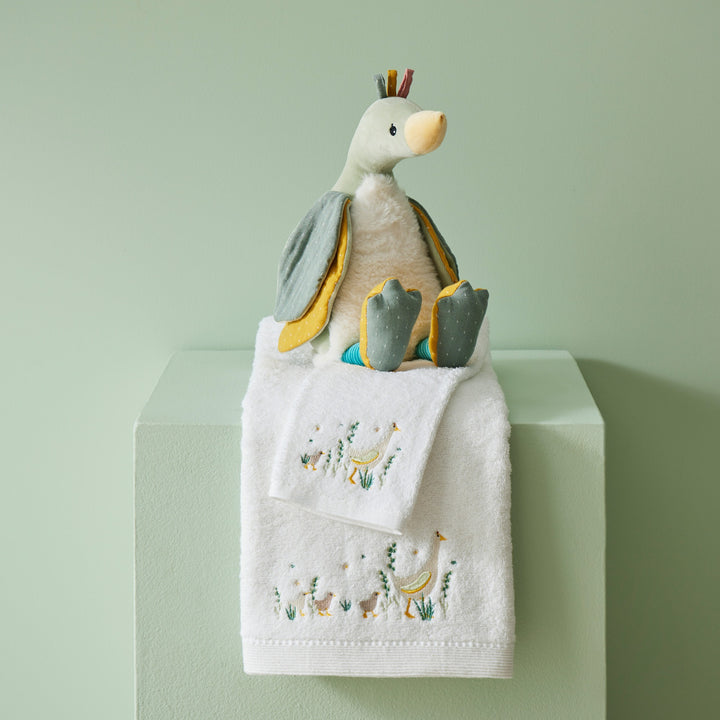 Personalised Paddling Ducks Bath Towel &amp; Face Washer in Organza Bag