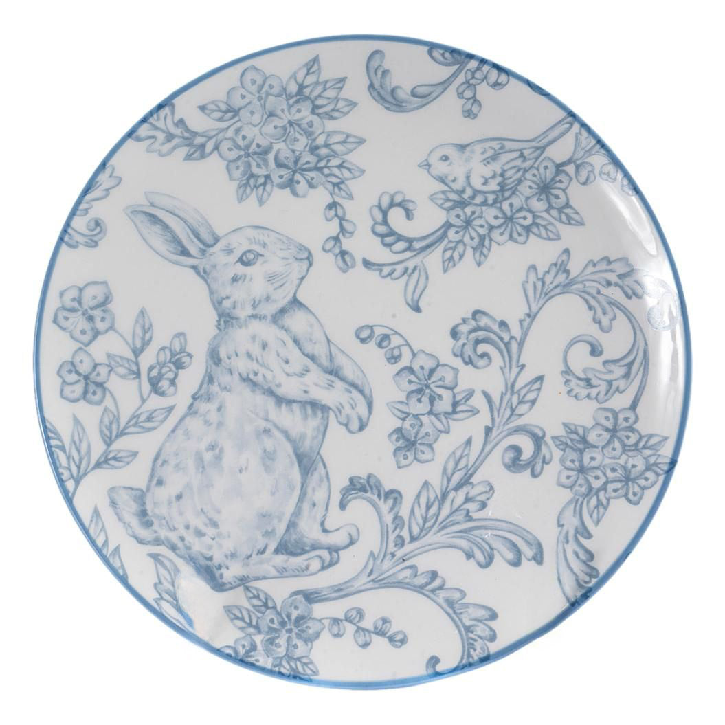 Easter Bunny Ceramic Plate - Jasper Blue