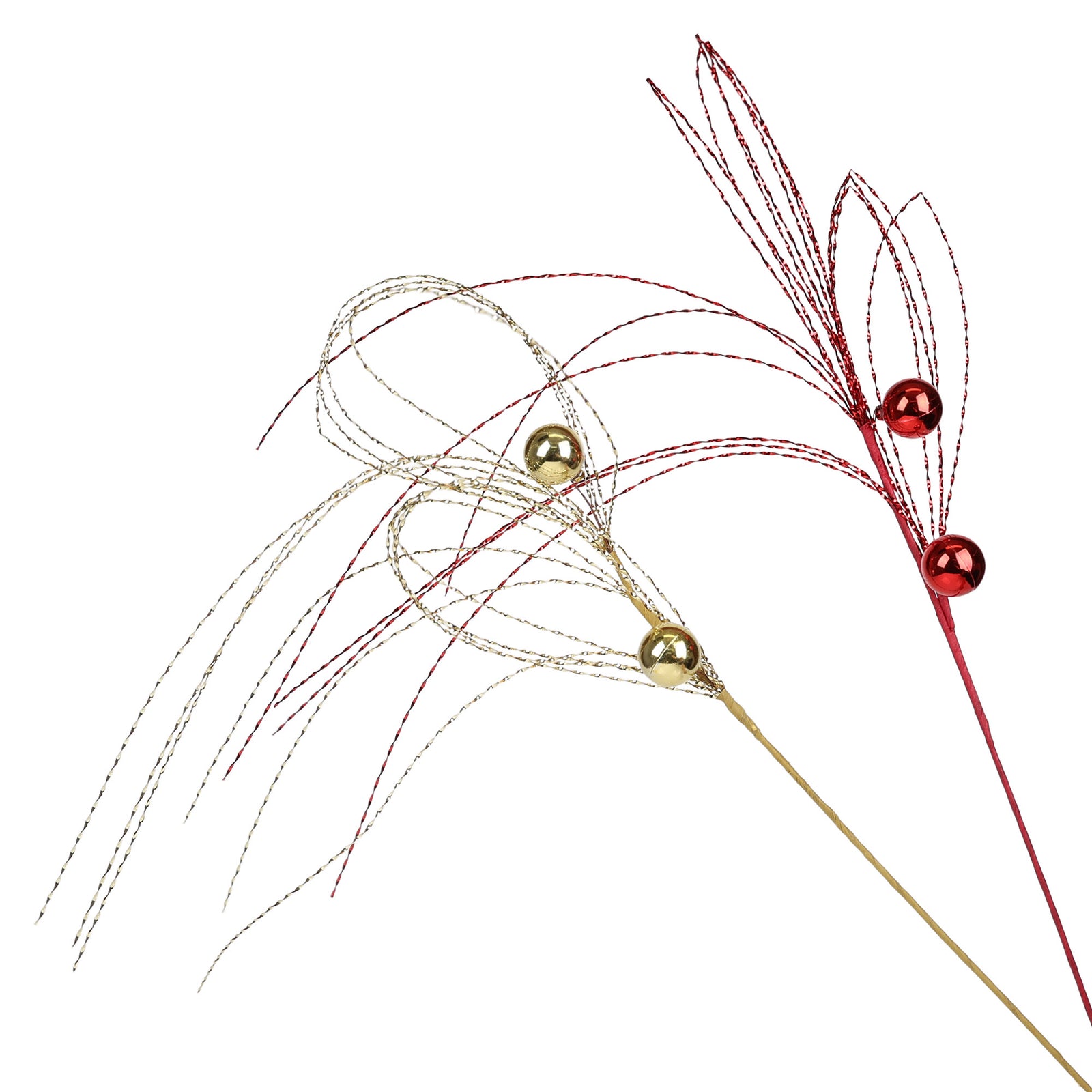 Red and Gold Fireworks Spray with Balls 95cm Set of 2