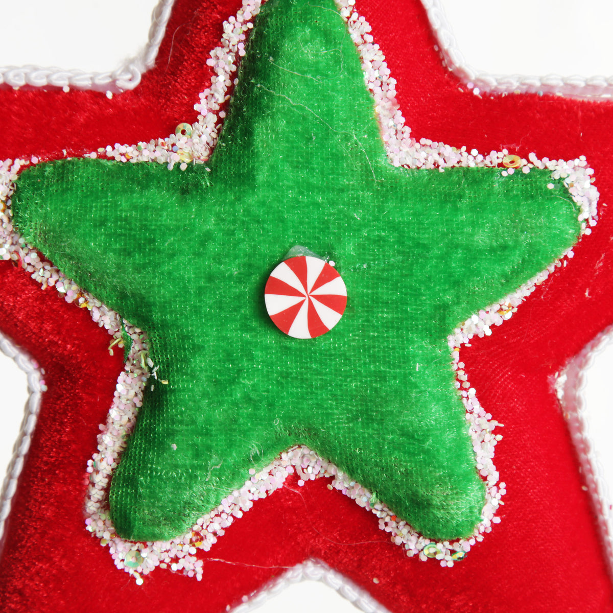 Red and Green Candy Star Christmas Decoration