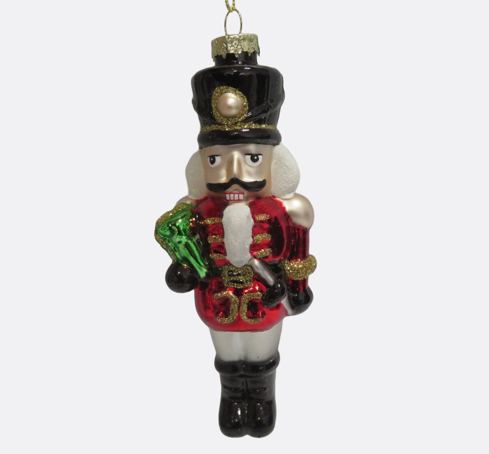 Traditional Nutcracker - Glass Hanging Decoration