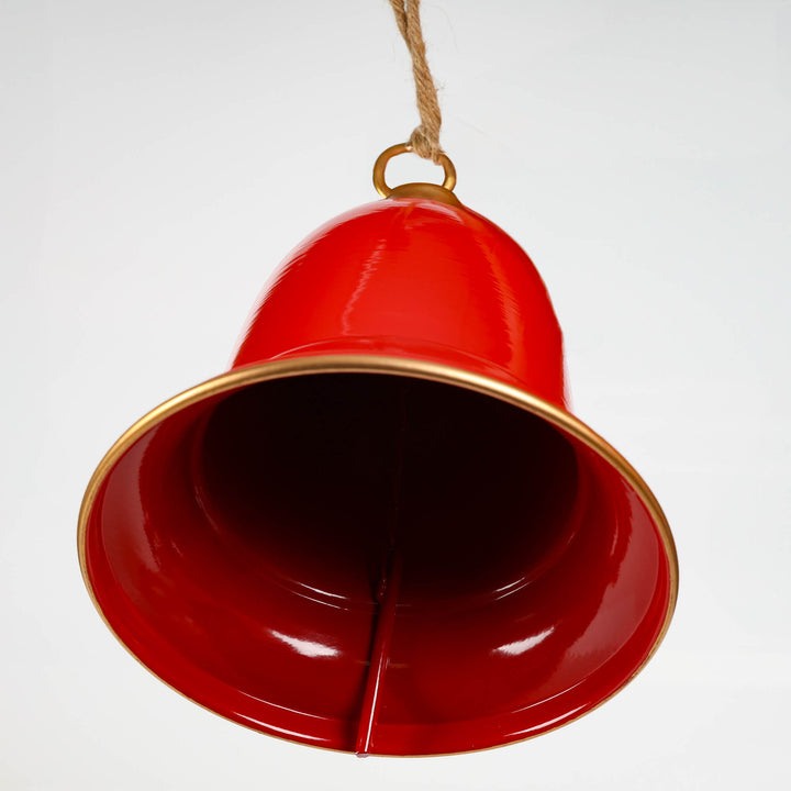 Red Bell with Champagne Detail - 19cm