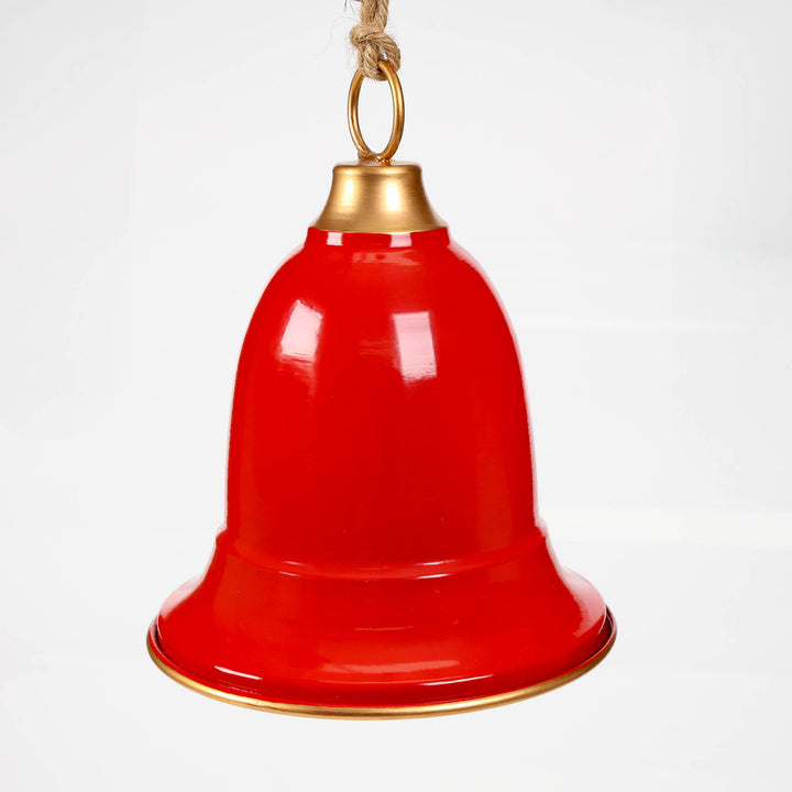 Red Bell with Champagne Detail - 19cm