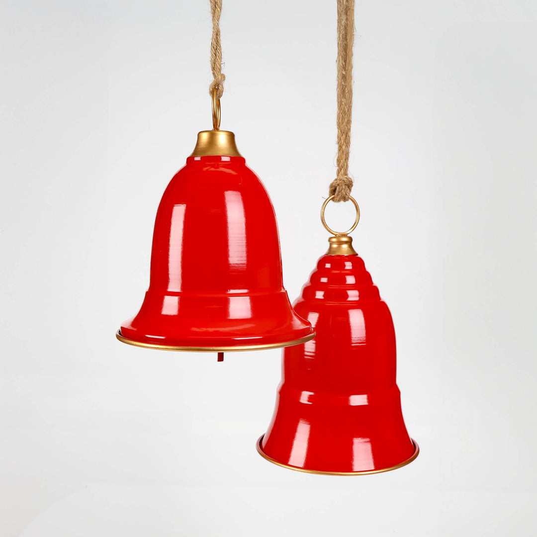 Red Bell with Champagne Detail - 26cm