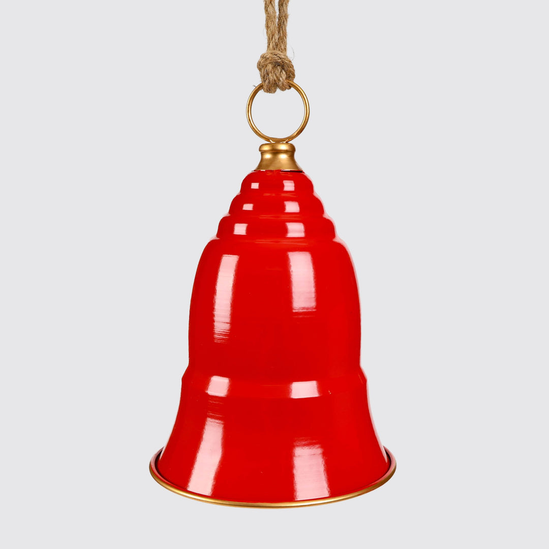 Red Bell with Champagne Detail - 26cm