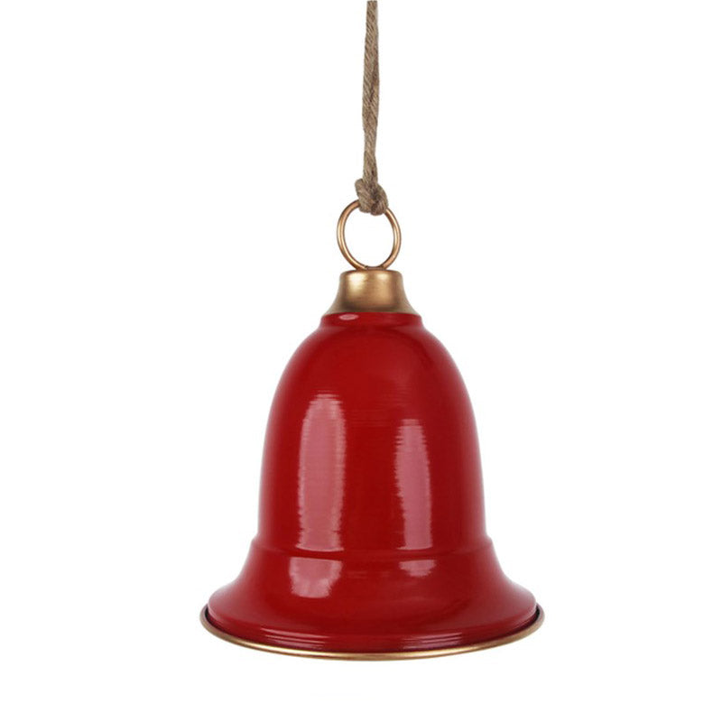 Red Bell with Champagne Detail - 19cm