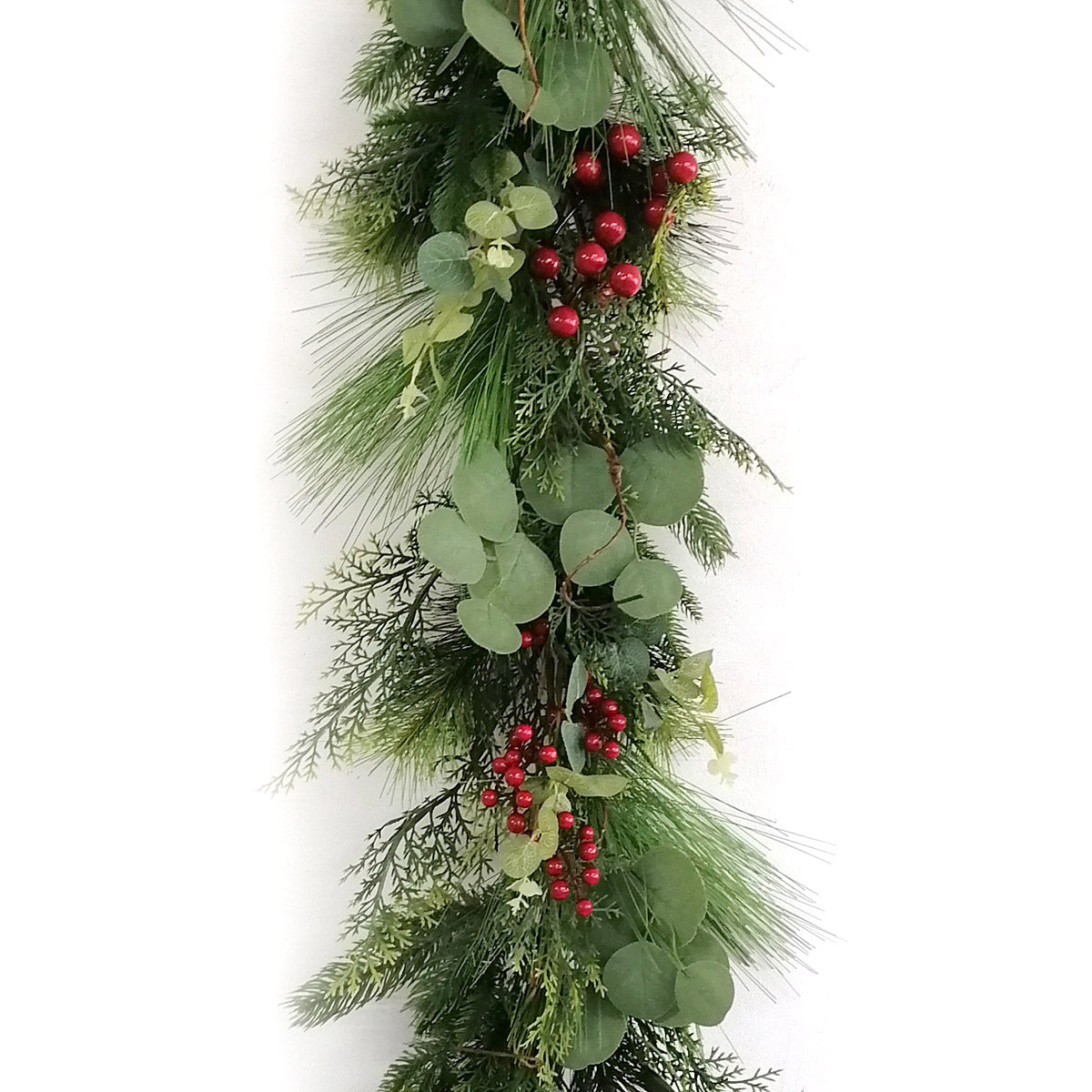 Red Berry Mixed Leaf Garland - 150cm
