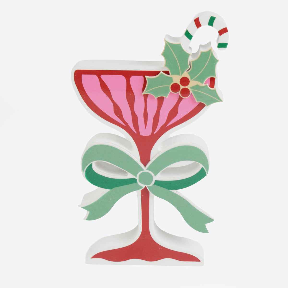 Red Christmas Cocktail Ornament - 20cm