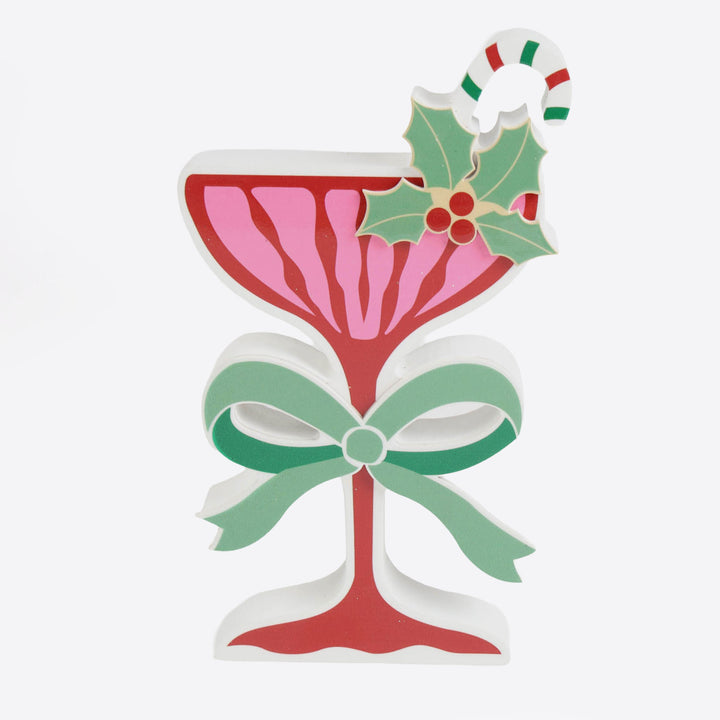 Red Christmas Cocktail Ornament - 20cm