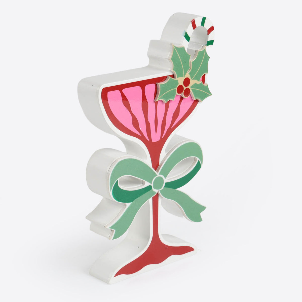 Red Christmas Cocktail Ornament - 20cm