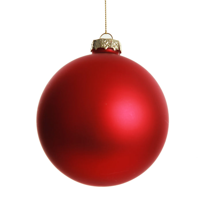 Red Glass 3D Santa Christmas Bauble