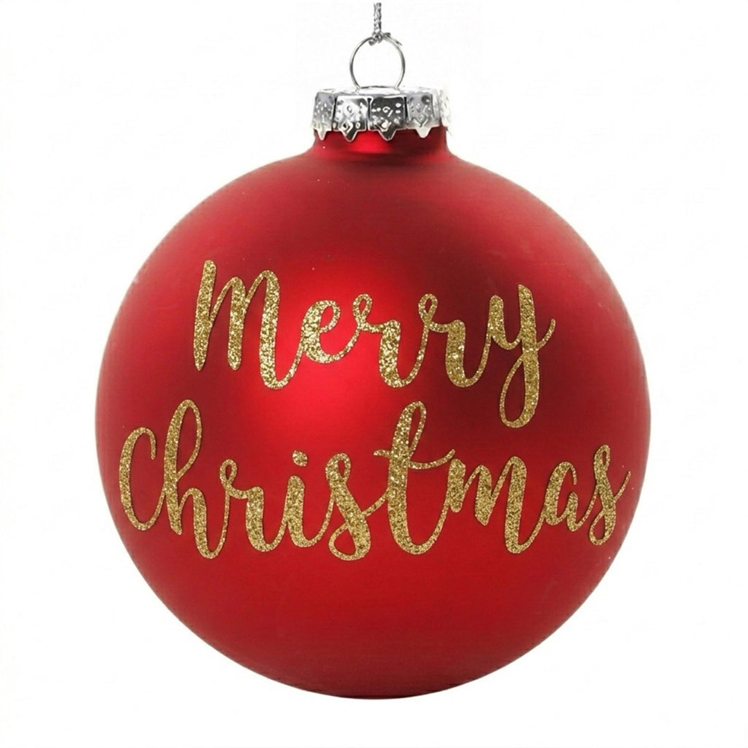Red Glass Personalised Christmas Bauble