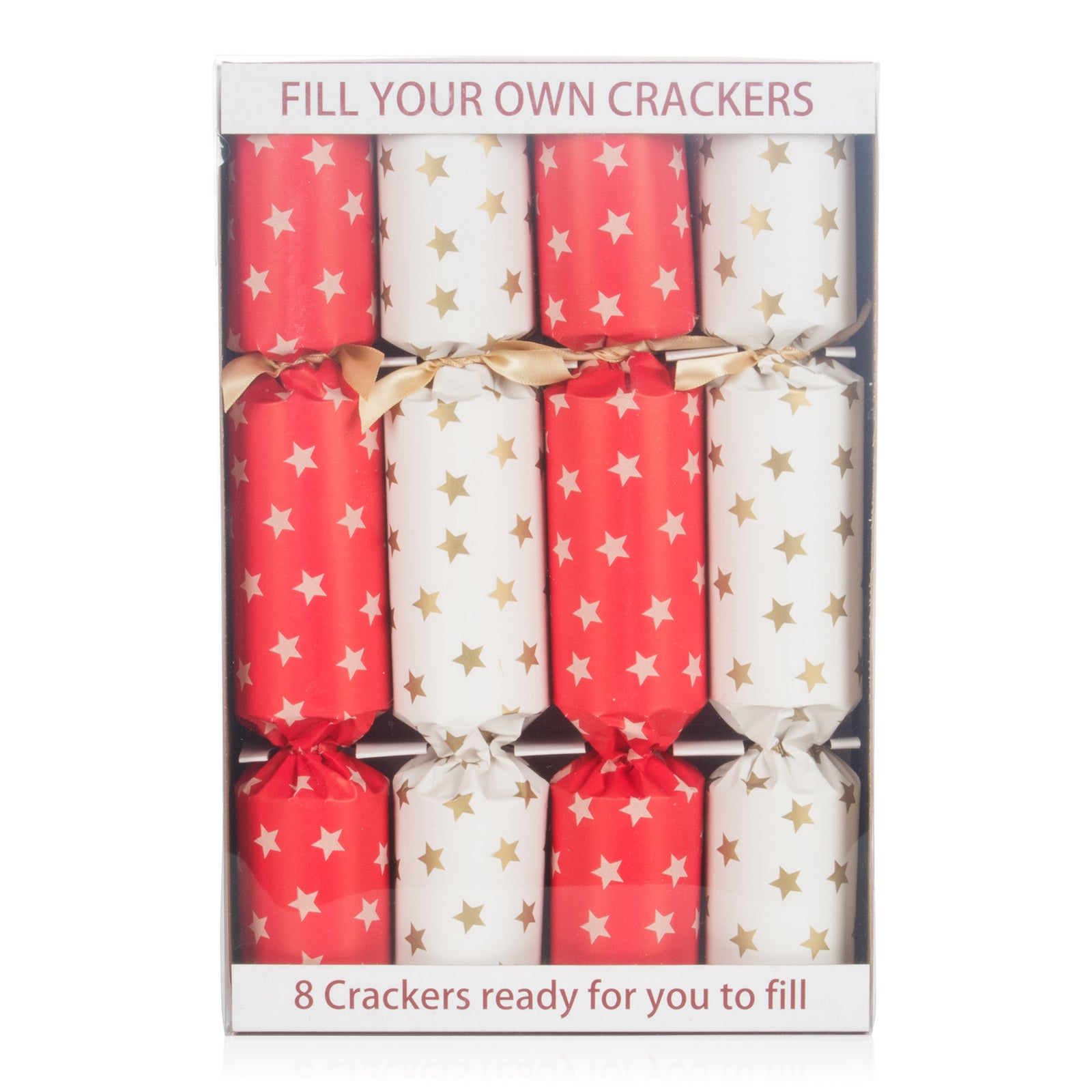 Red, Gold and White Stars - Fill Your Own Christmas Bon Bons