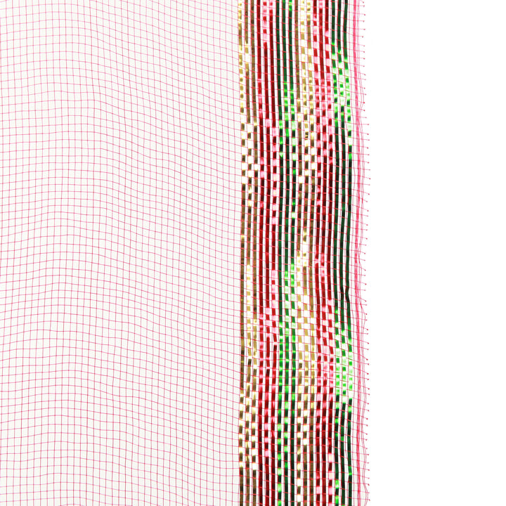 Red Green and Gold Edge Decomesh Roll