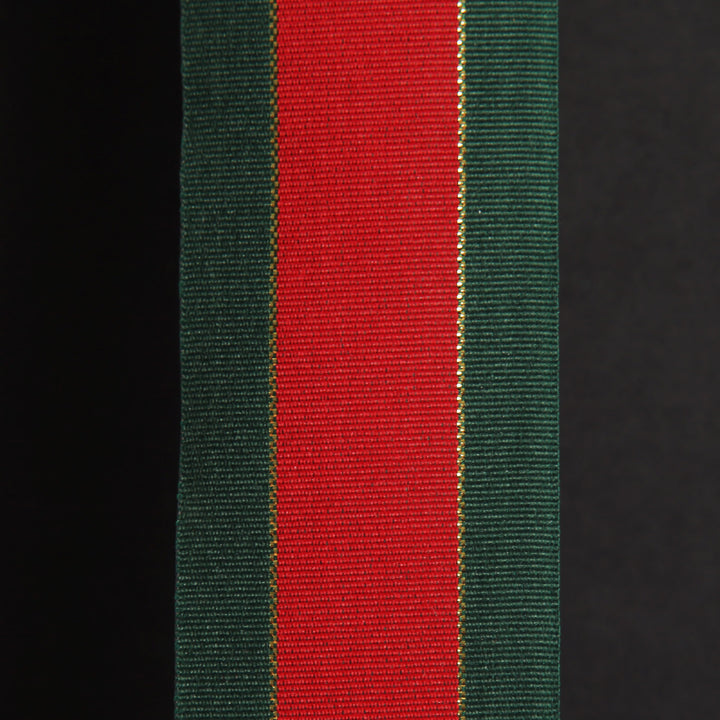 Traditional Red Green and Gold Grossgrain Wired Christmas Ribbon - 3.8cm