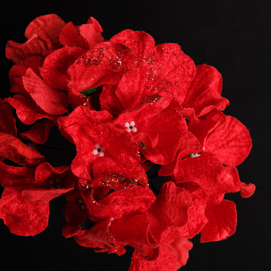 Red Hydrangea Flower Stem