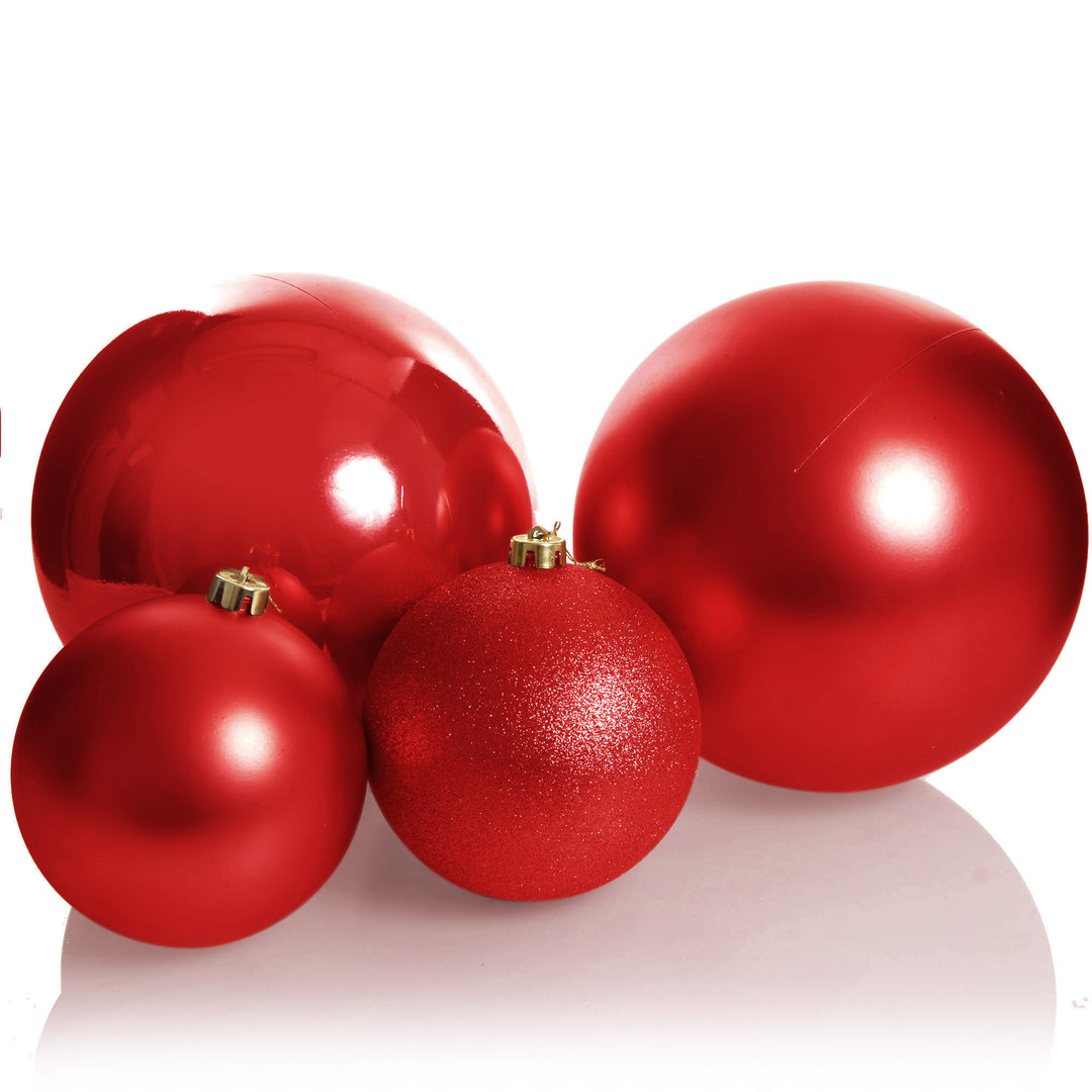 Red Jumbo Shatterproof Christmas Bauble Decoration