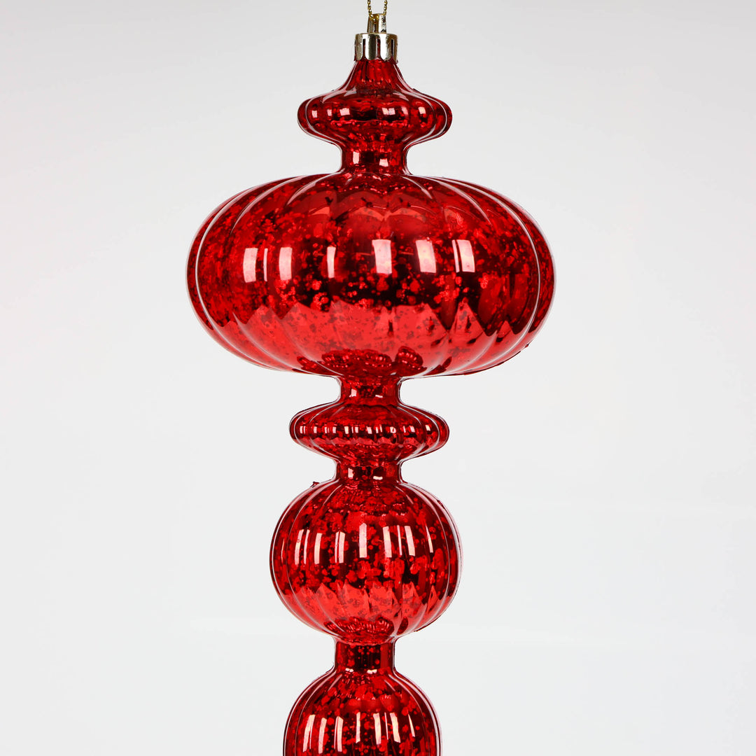 Red Long Drop Finial Tree Decoration 30cm (L)