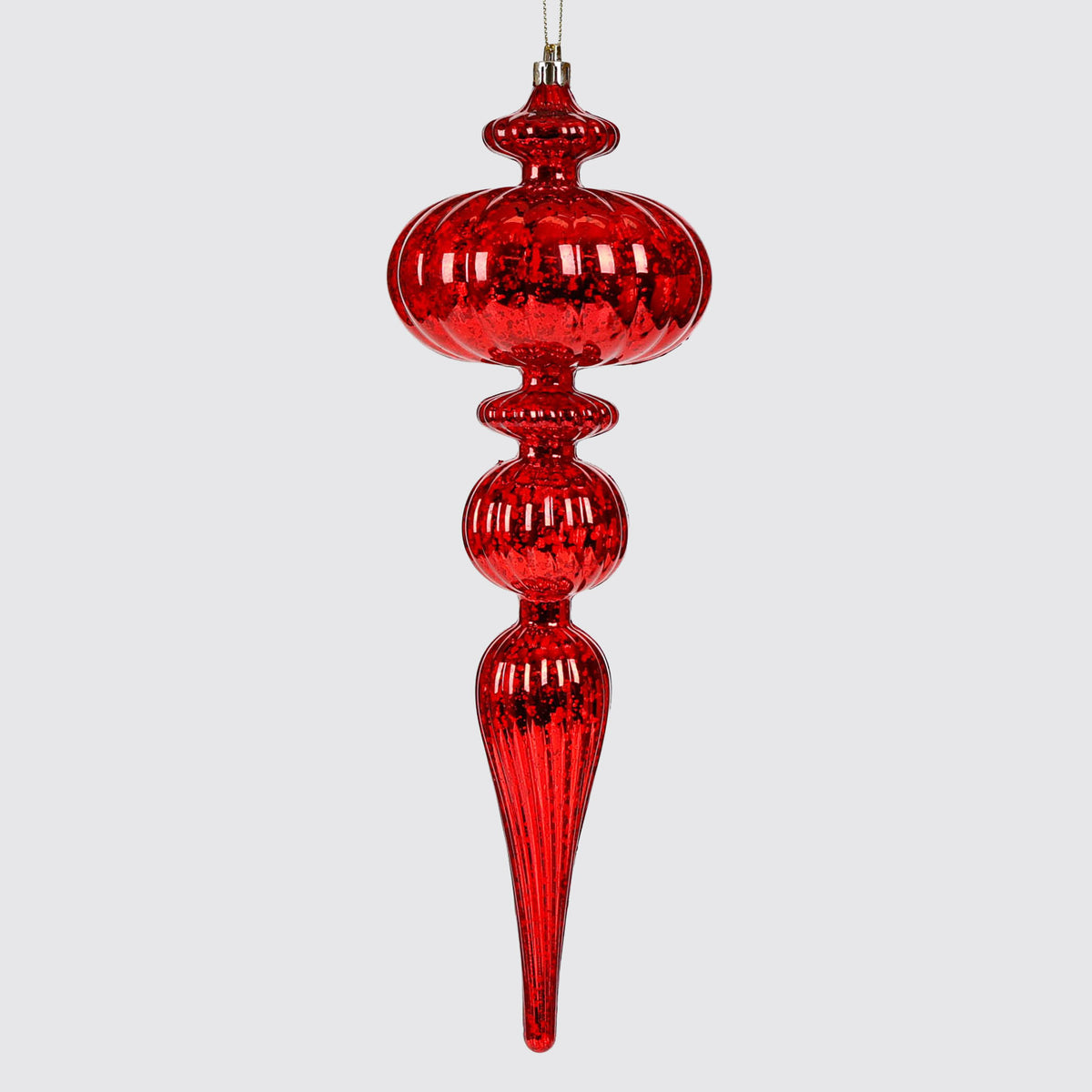 Red Long Drop Finial Tree Decoration