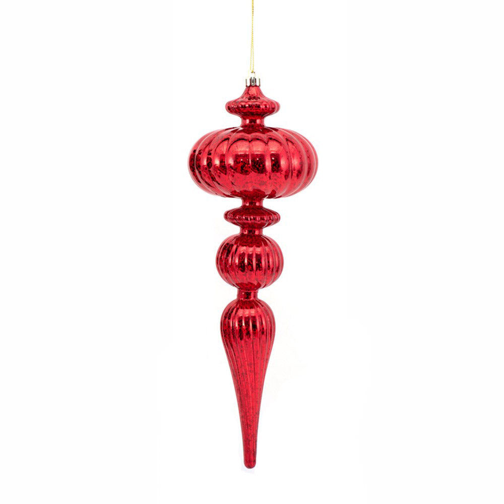 Red Long Drop Finial Tree Decoration 30cm (L)