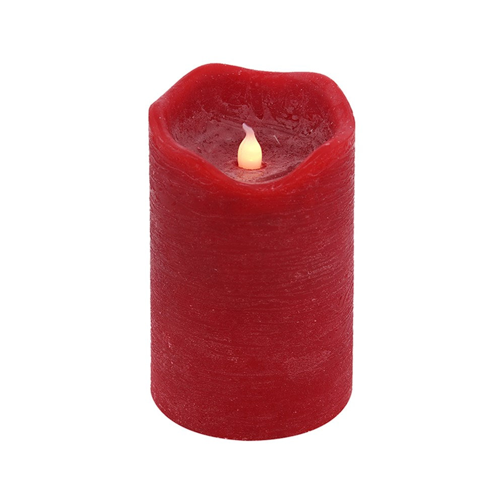Red Melted Look Flameless LED Candle 12.5cm