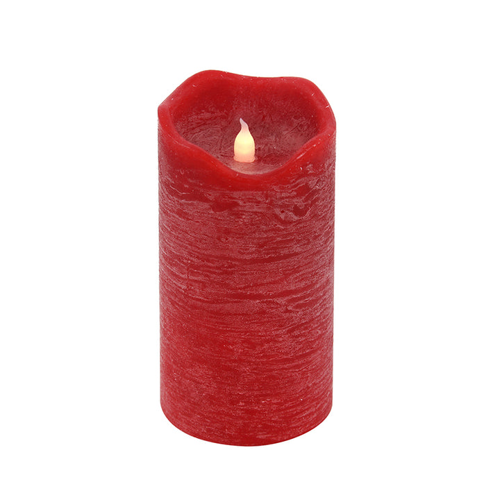Red Melted Look Flameless LED Candle 15cm