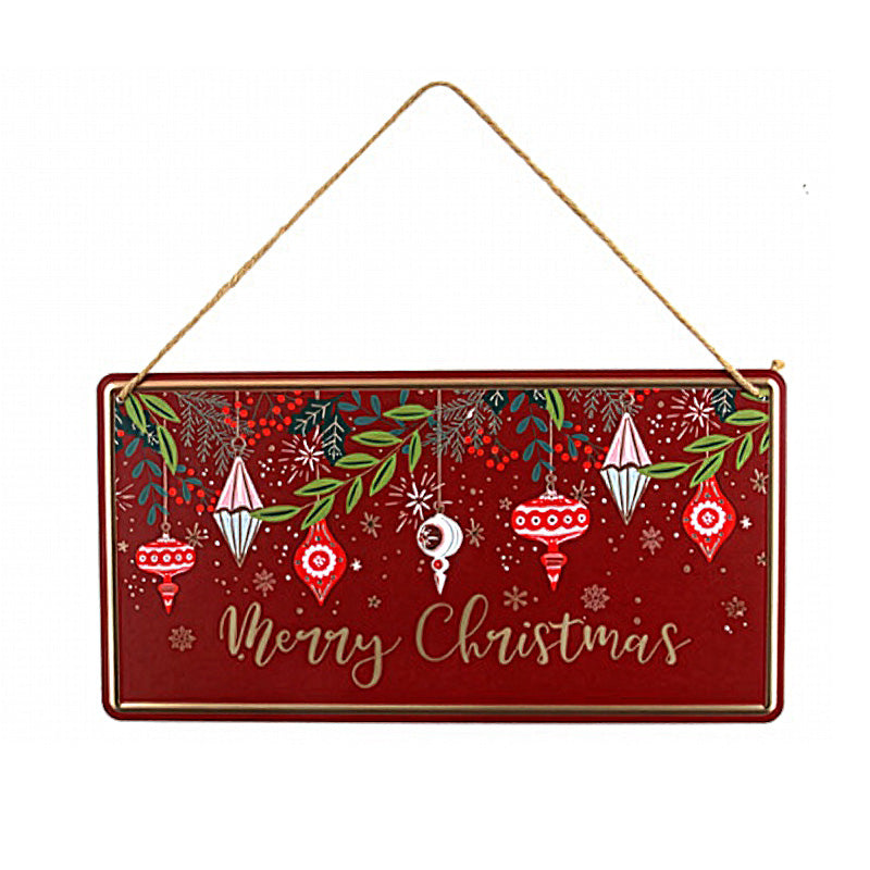 Red Merry Christmas Hanging Sign